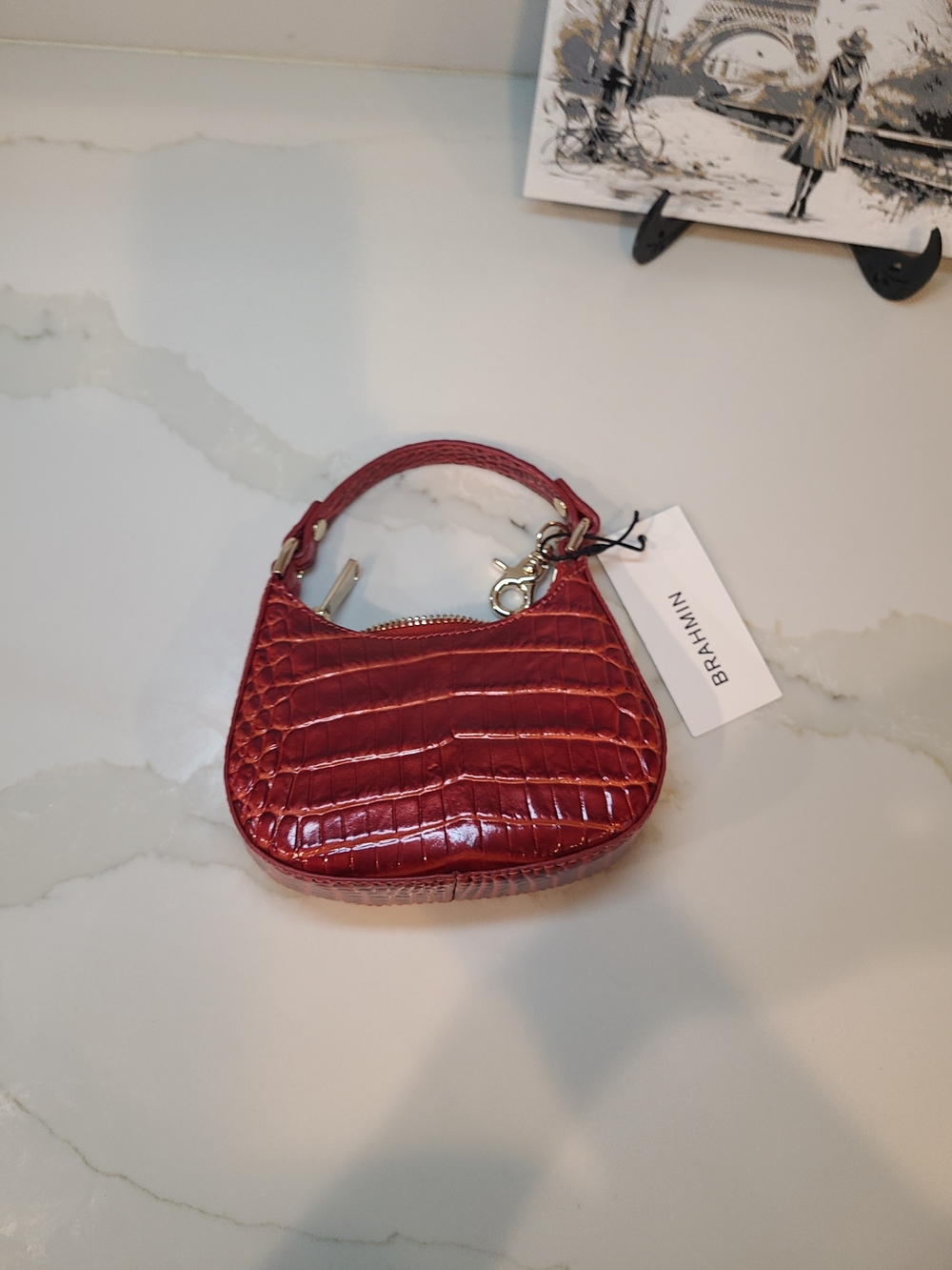NWT Brahmin Radiant Red Melbourne Lollie Mini/Micro - Picture 13 of 15